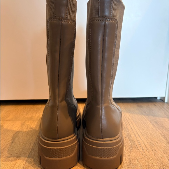H&M Brown / Gray Winter Chunky Boots - Picture 4 of 6